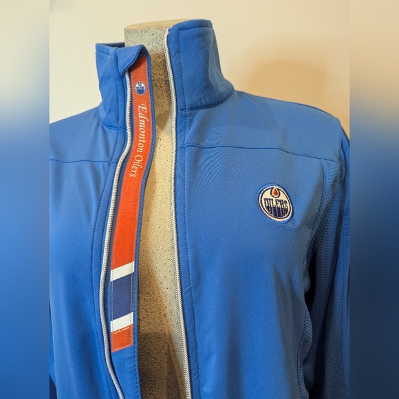 Oilers Womens Blue Long Sleeve Track Jacket Size L NWOT - Picture 3 of 14